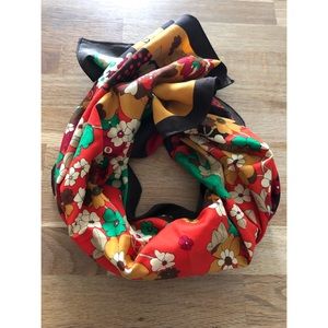 Gorgeous Kenzo 100% Silk Scarf w/ Flower Print